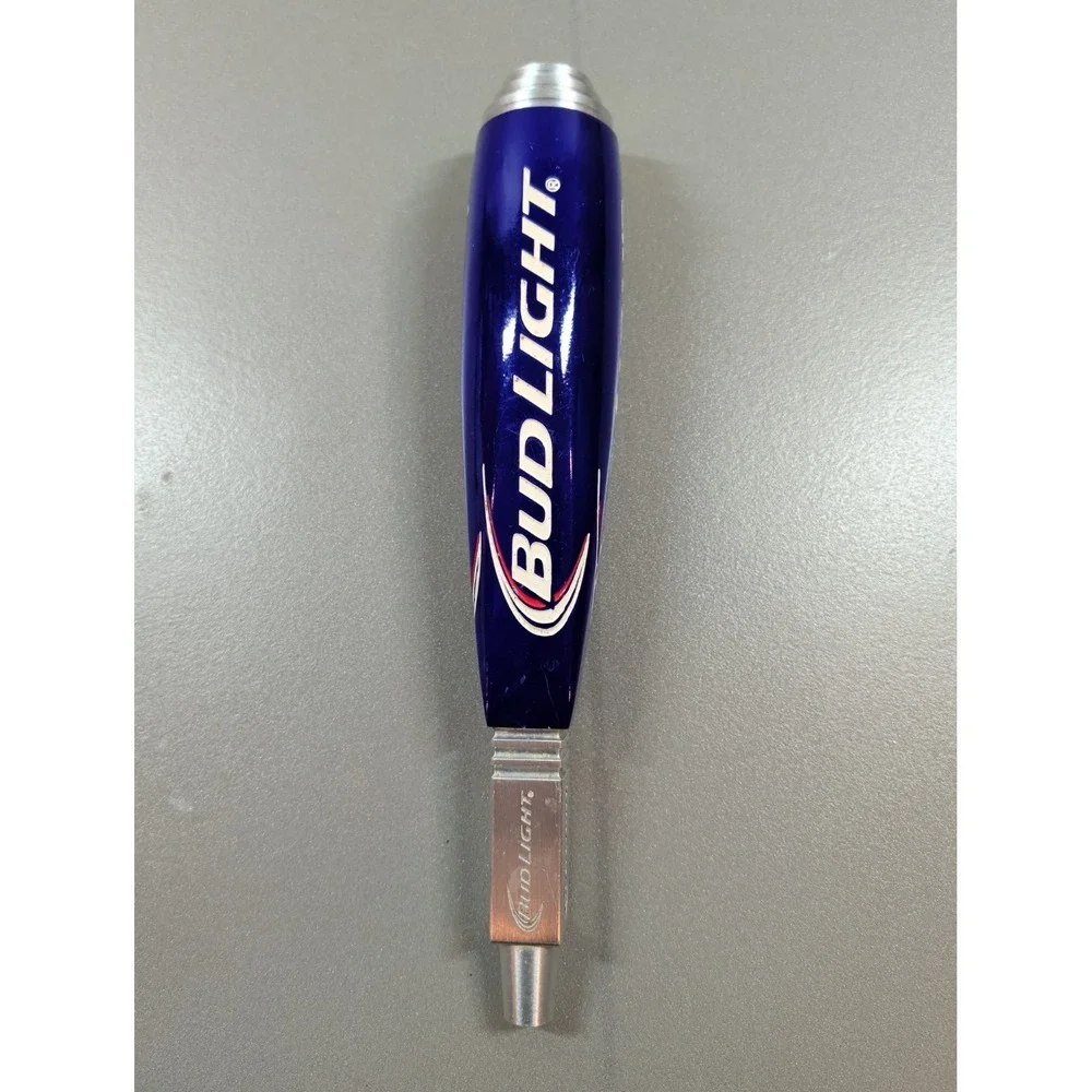 Bud Light Beer Tap Handle Blue Silver Logo Draft Keg Kegerator Bar Tapper‎